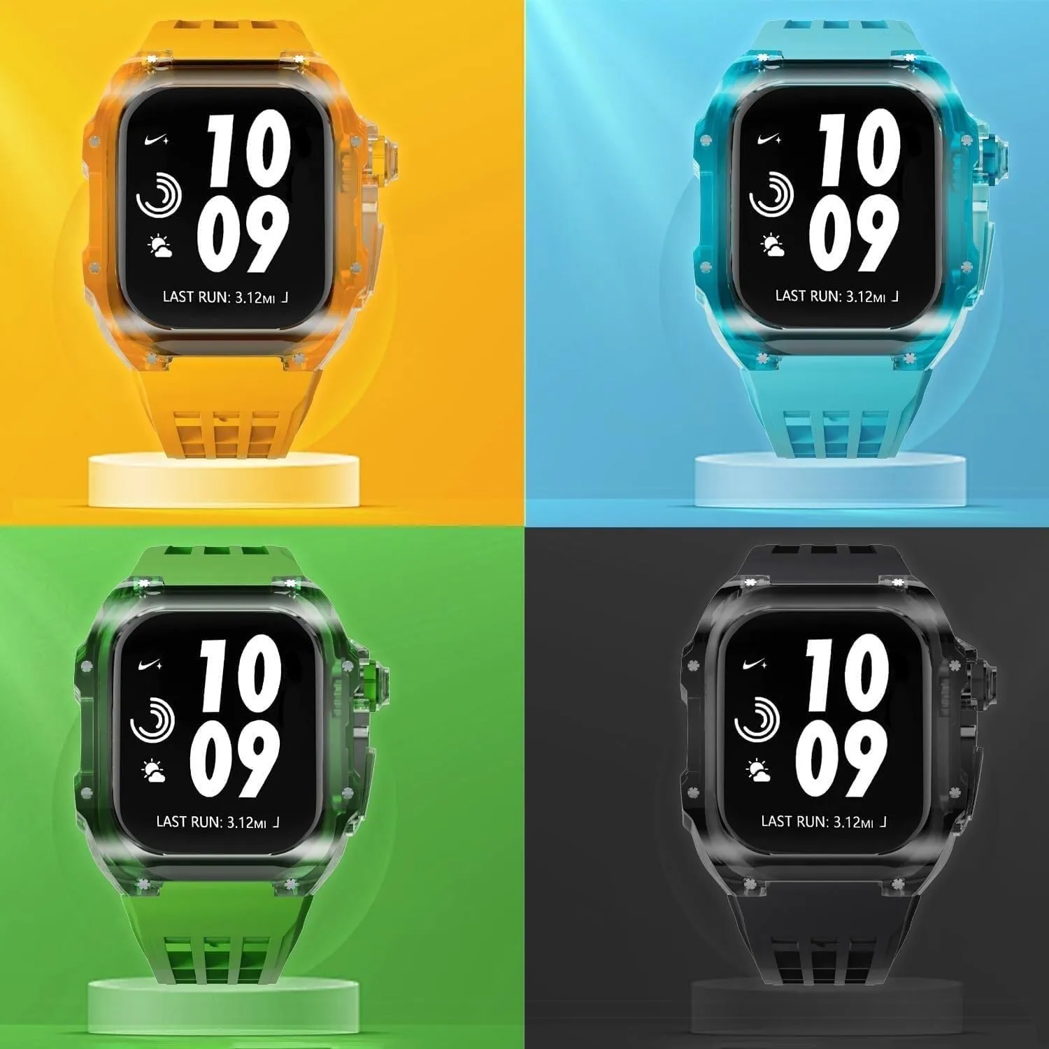 gender intensify holocene treat Strap Upgrade DIY With Tool Luxury Watch Band Watch Case Transparent Modification Kit,For Iwatch Ultra 8 7 6 5 4 SE 44mm 45mm 49mm Rubber Watch 