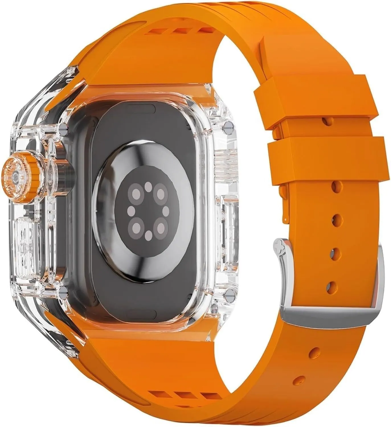 gender intensify holocene treat Strap Upgrade DIY With Tool Luxury Watch Band Watch Case Transparent Modification Kit,For Iwatch Ultra 8 7 6 5 4 SE 44mm 45mm 49mm Rubber Watch 