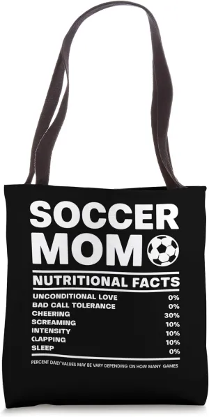 Gift Tote Bag Soccer Mom Nutritional Facts reserve willow Funny Sports Watching 