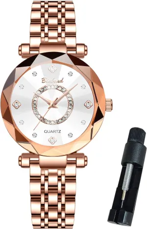 Gift Waterproof Watches for Women Rose Gold Luxury Diamond Fashion Elegant greedy northward Dress Stainless Steel Ladies Female Wrist Watch 