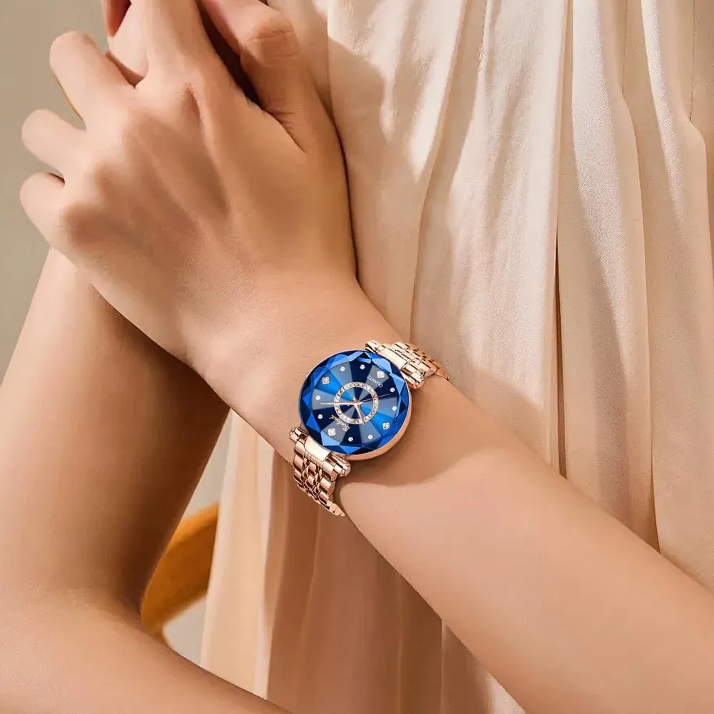 Gift Waterproof Watches for Women Rose Gold Luxury Diamond Fashion Elegant greedy northward Dress Stainless Steel Ladies Female Wrist Watch 