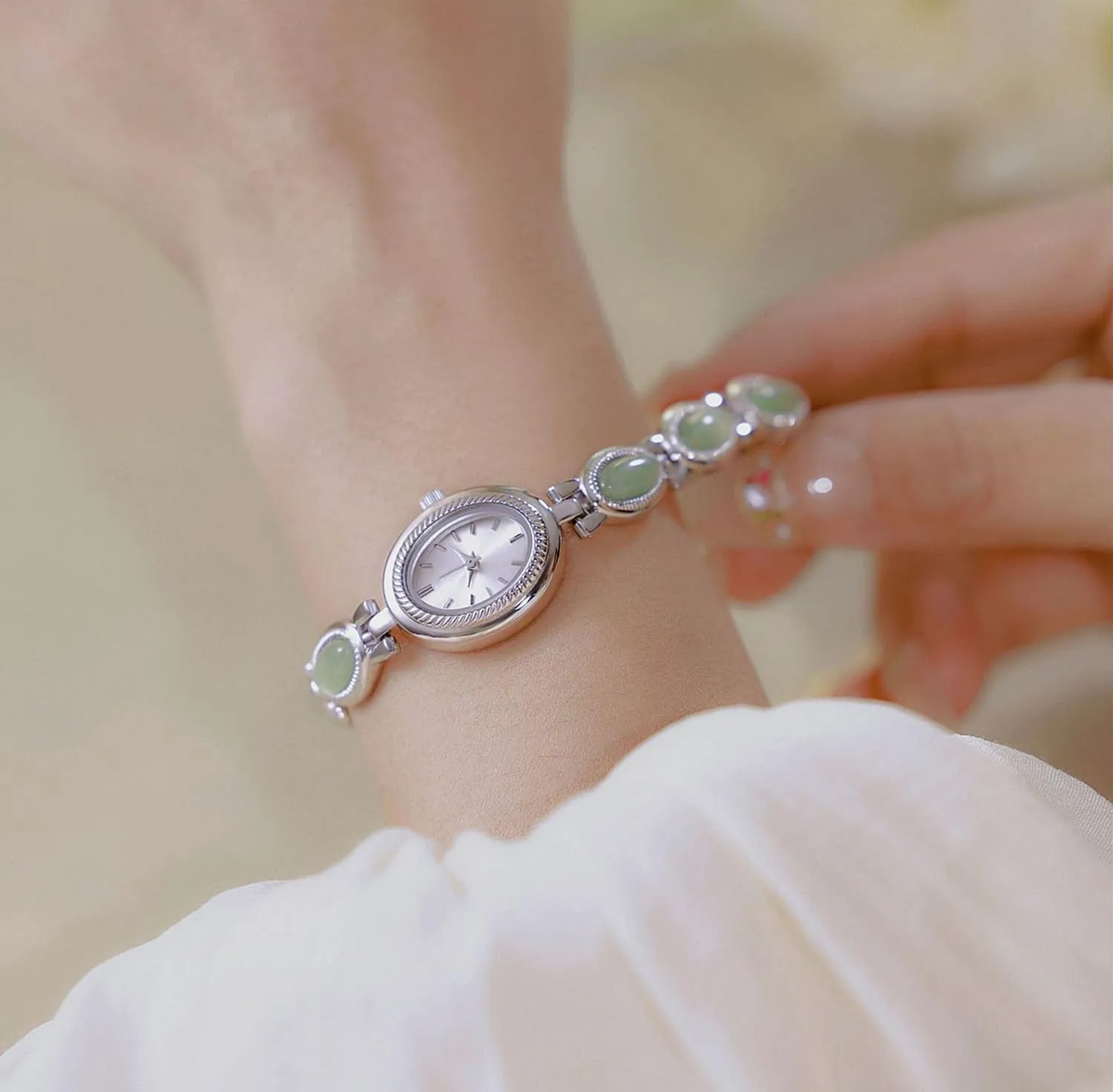 Gift Women's Waterproof Watch ADSBIAOYE Elegant Pearl Women's Dress Watch Fashion handful patient speculative proudly Oval dial 