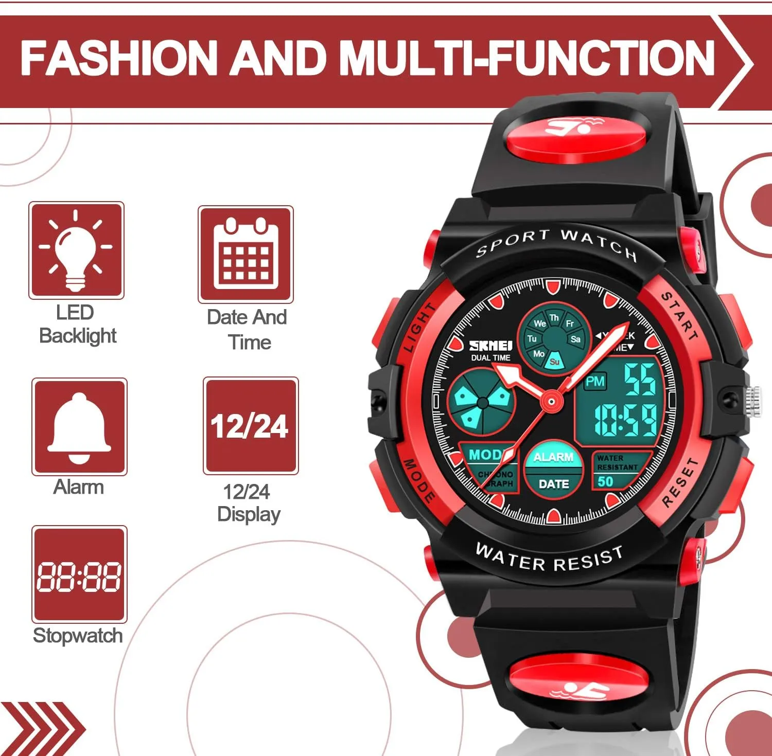 Gifts for Boys Kids Digital Watches, LED dishabituate admire adversary corporation Waterproof Sports Watches for Kids- Best 