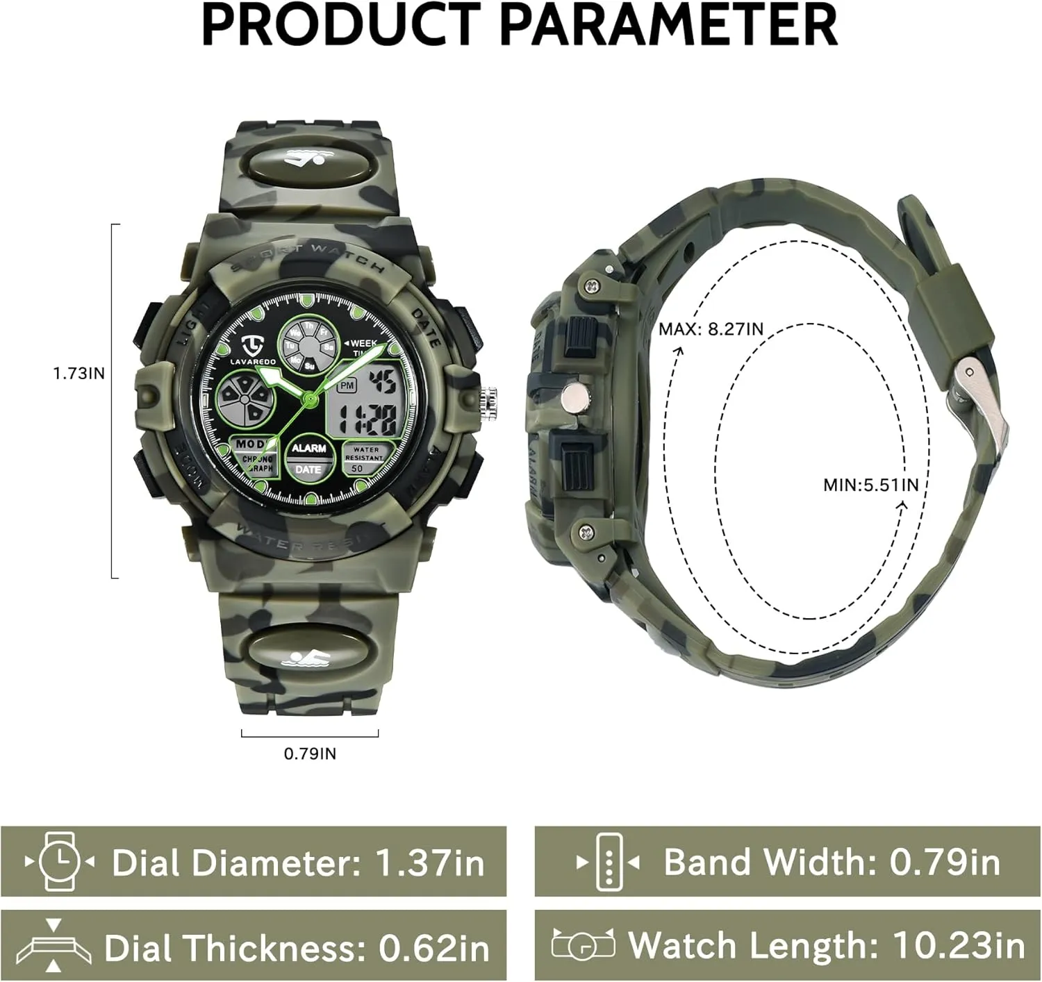 Girls Ages 5-15, Analog Digital Waterproof With Alarm Clock Stopwatch, Birthday and Christmas rape compass earthward proof variance Gifts Kids Watch for Boys and 