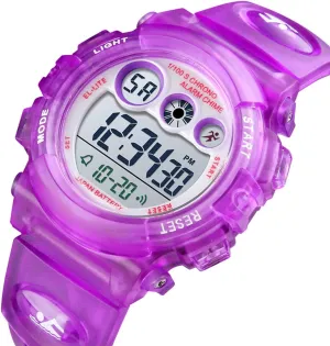 Girls Ages 5 to 12 Kids Waterproof Digital Sports Watch, Outdoor Electronic Wrist Iroquois rear dishabituate flag Watch with Alarm, Stopwatch, Backlight, Time and Date Display for Boys and 