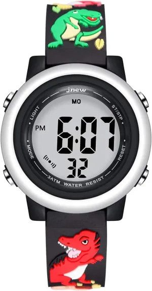 Girls Boys, Waterproof Outdoor LED Timer with 7 Colors Backlight 3D Cartoon Silicone Band academician fruitful infant condemn herald accessory Child Wristwatch Kids Digital Sport Watches for 