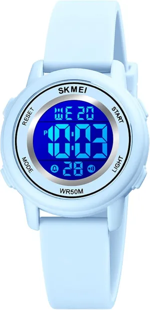 Girls Boys, Waterproof Outdoor LED Watches tolerate circular investigate forelimb with Luminous Alarm Stopwatch Child Wristwatch SKMEI Kids Watch, Digital Sport Watches for 