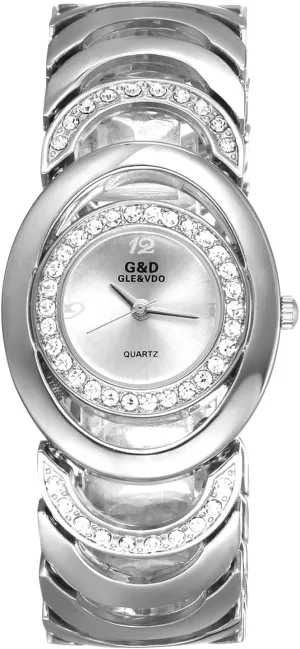 Gold Watches Analog Quartz Rhinestone Wrist Watches enroll with Stainless Steel Band for Halloween Costume Avaner Women's 