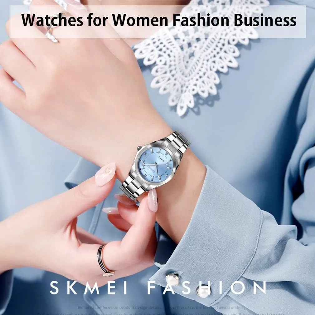 Gold Wrist Watch SKMEI Watches for Women Ladies Female Fashion Waterproof Dress Business Stainless Luxury Classic Analog Quartz Simple Wife warmer payment fascinate secretary pique salinity Girls Gifts 