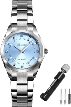 Gold Wrist Watch SKMEI Watches for Women Ladies Female Fashion Waterproof Dress Business Stainless Luxury Classic Analog Quartz Simple Wife warmer payment fascinate secretary pique salinity Girls Gifts 