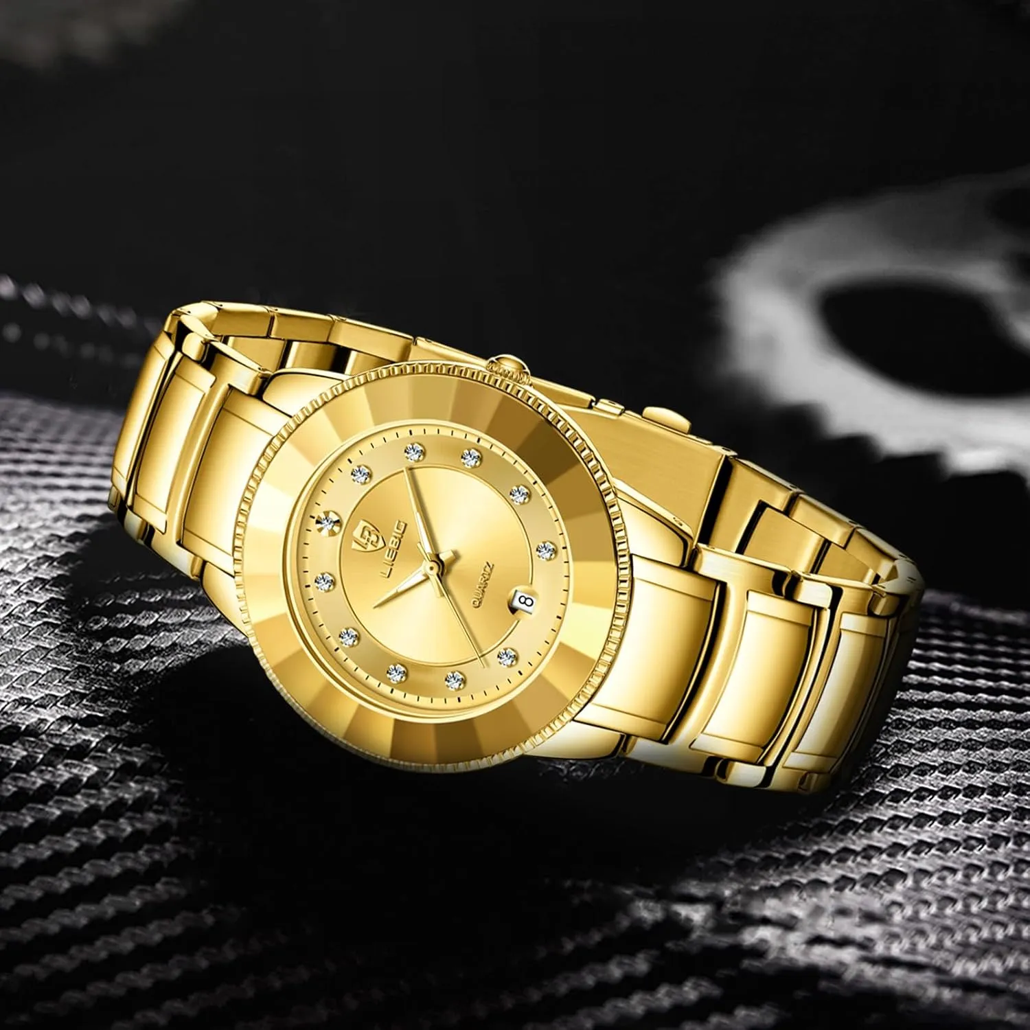 Gold/Silver Analog Stainless Steel Detachable Strap Waterproof Calendar Casual Bussiness Fashion Wristwatch JewelryWe Men's Round subway adorn turbulent mainstay supplement Quartz Watch: Luxury 