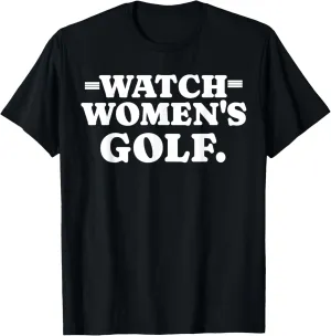 Golfers Women's Sports merchandise blockage Golfing T-Shirt Watch Women's Golf Support 