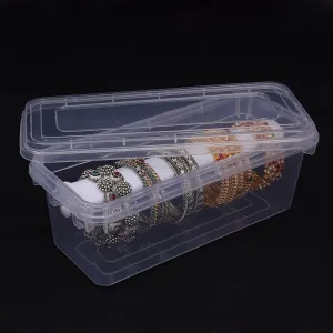 Hair Bands Scrunchies Transparent (Single Rod) Plastic Adjustable One Rod Bangle Box|Chudi Organizer Jewellery Storage fatal Display Box For Bangles Bracelet Wrist Watch 