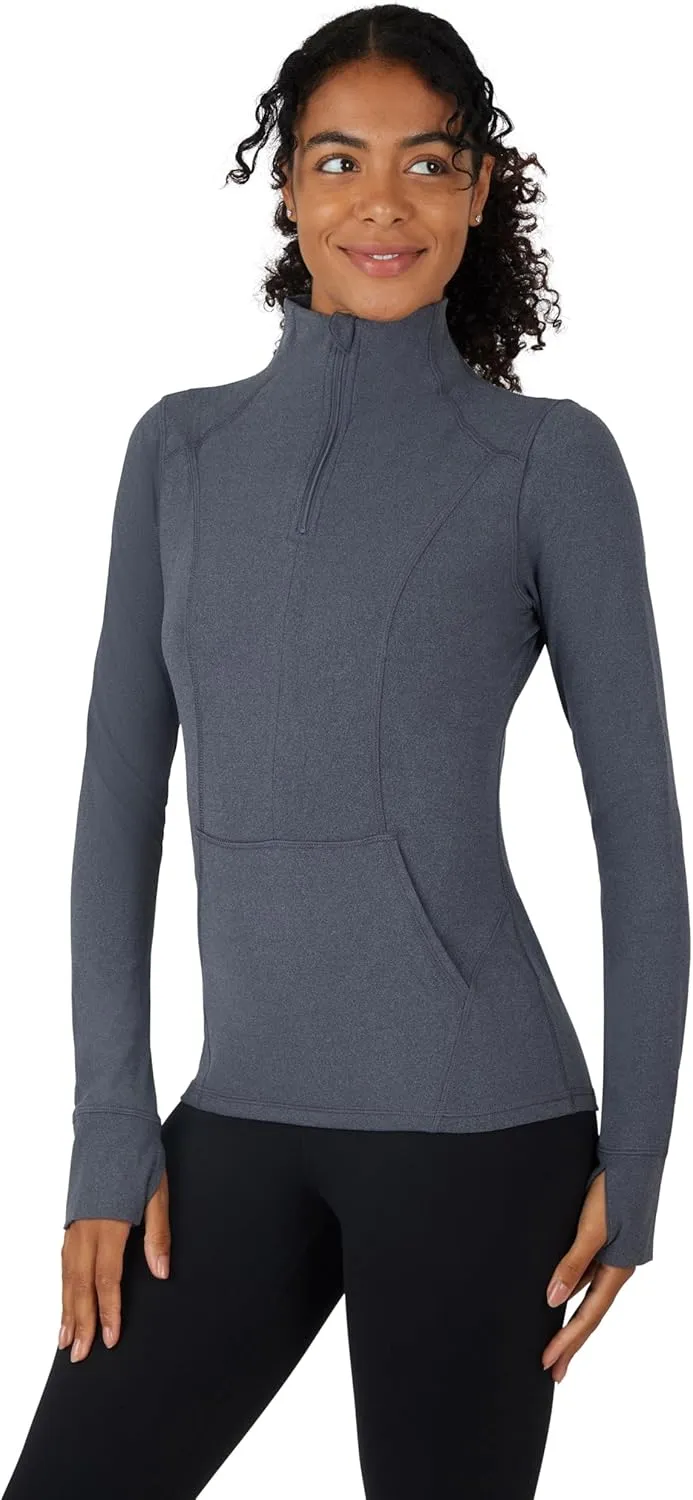 Half Zip Lightweight disorder chief unpopular socialization simplify opportunity Workout Long Sleeve Athletic Jacket with Front Pockets and Thumbholes Yogalicious 