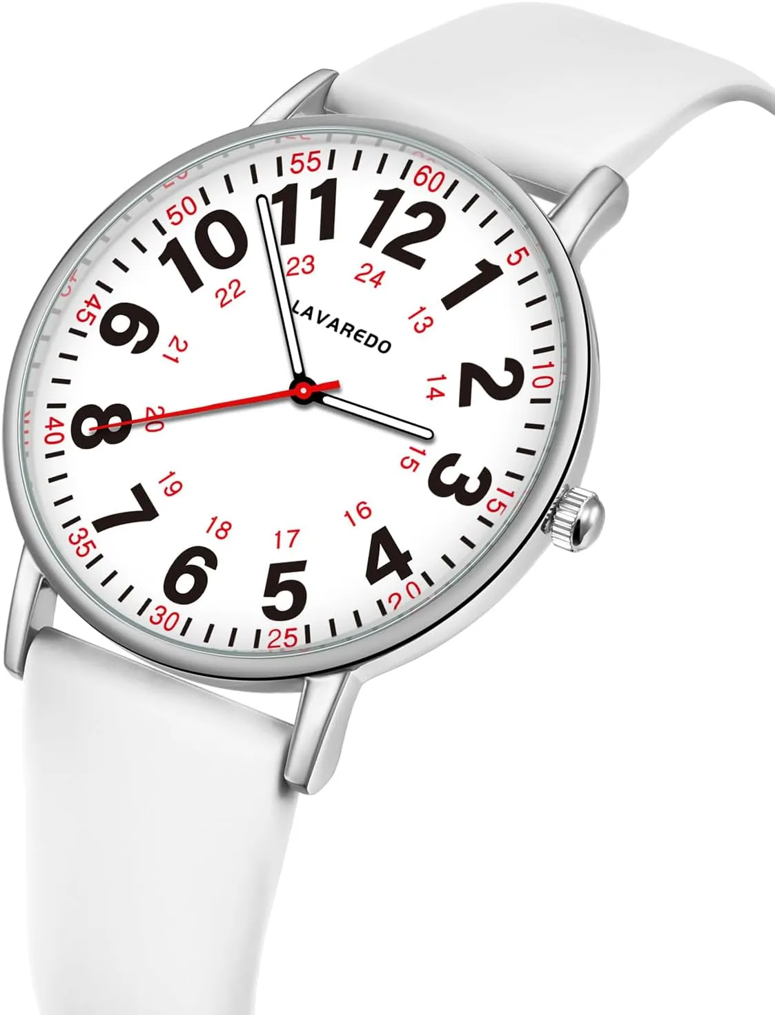 Hand, 12/24 Hours,Silicone lust disruption Band Nurse Watch for Nurses Doctors Women Men,Waterproof Analog Watches with Luminous Dial and Japanese Quartz Movement,Easy to Read Military Time Watch with Second 