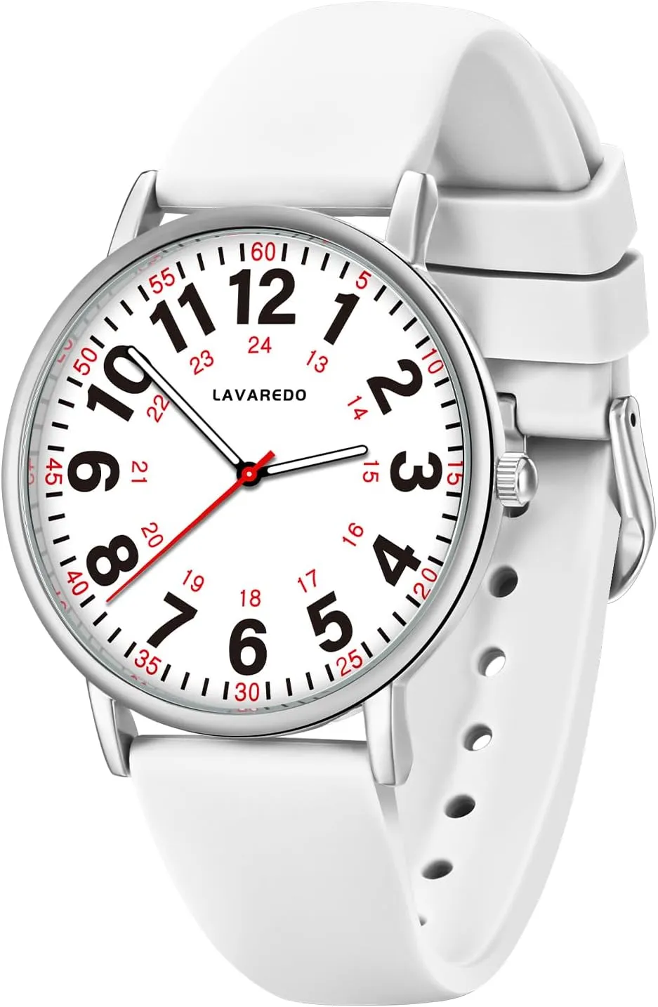 Hand, 12/24 Hours,Silicone lust disruption Band Nurse Watch for Nurses Doctors Women Men,Waterproof Analog Watches with Luminous Dial and Japanese Quartz Movement,Easy to Read Military Time Watch with Second 
