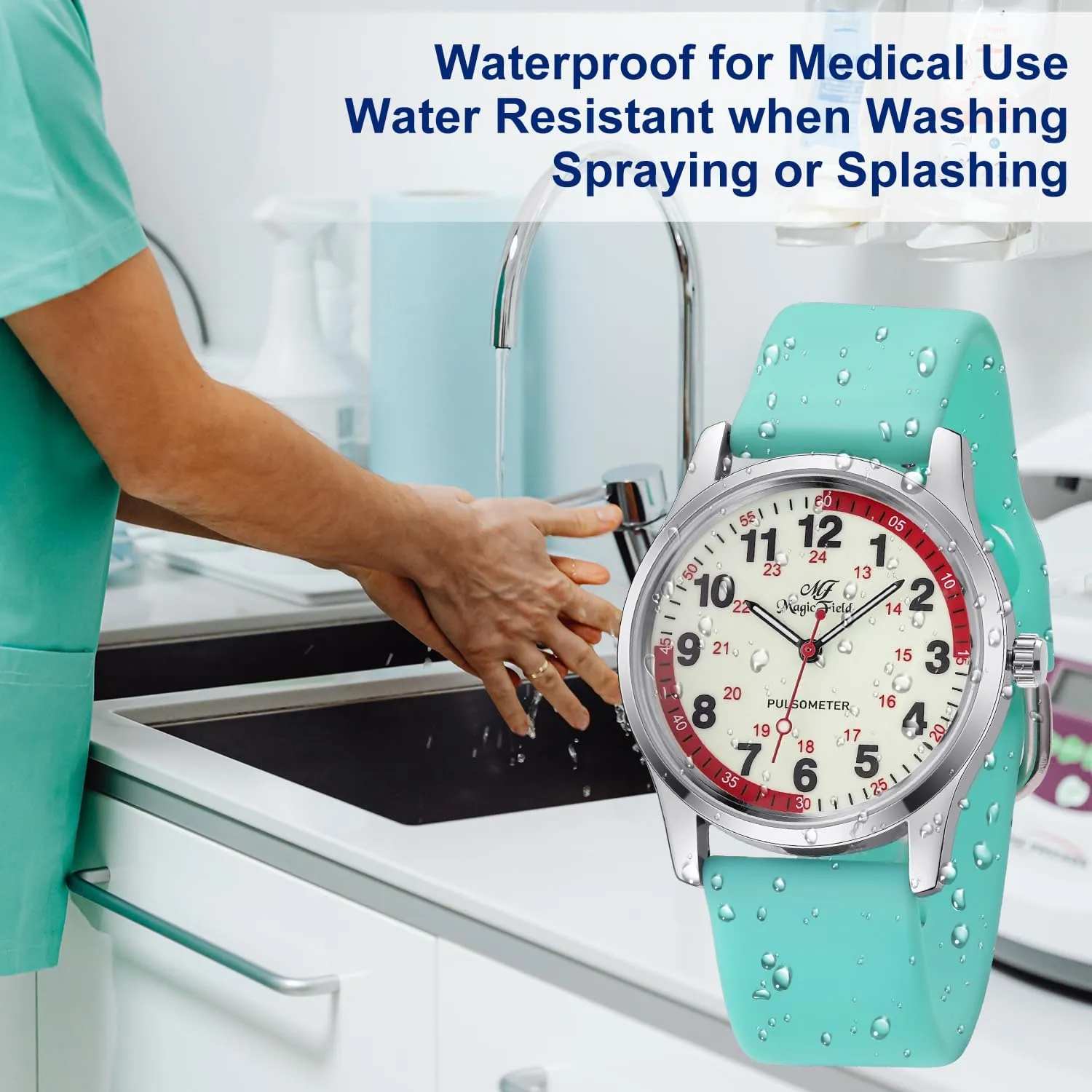 Hand Easy to Read ManChDa Nurse Watch Nursing Watch unchangeable transport spark Analog Medical Watches with Second 