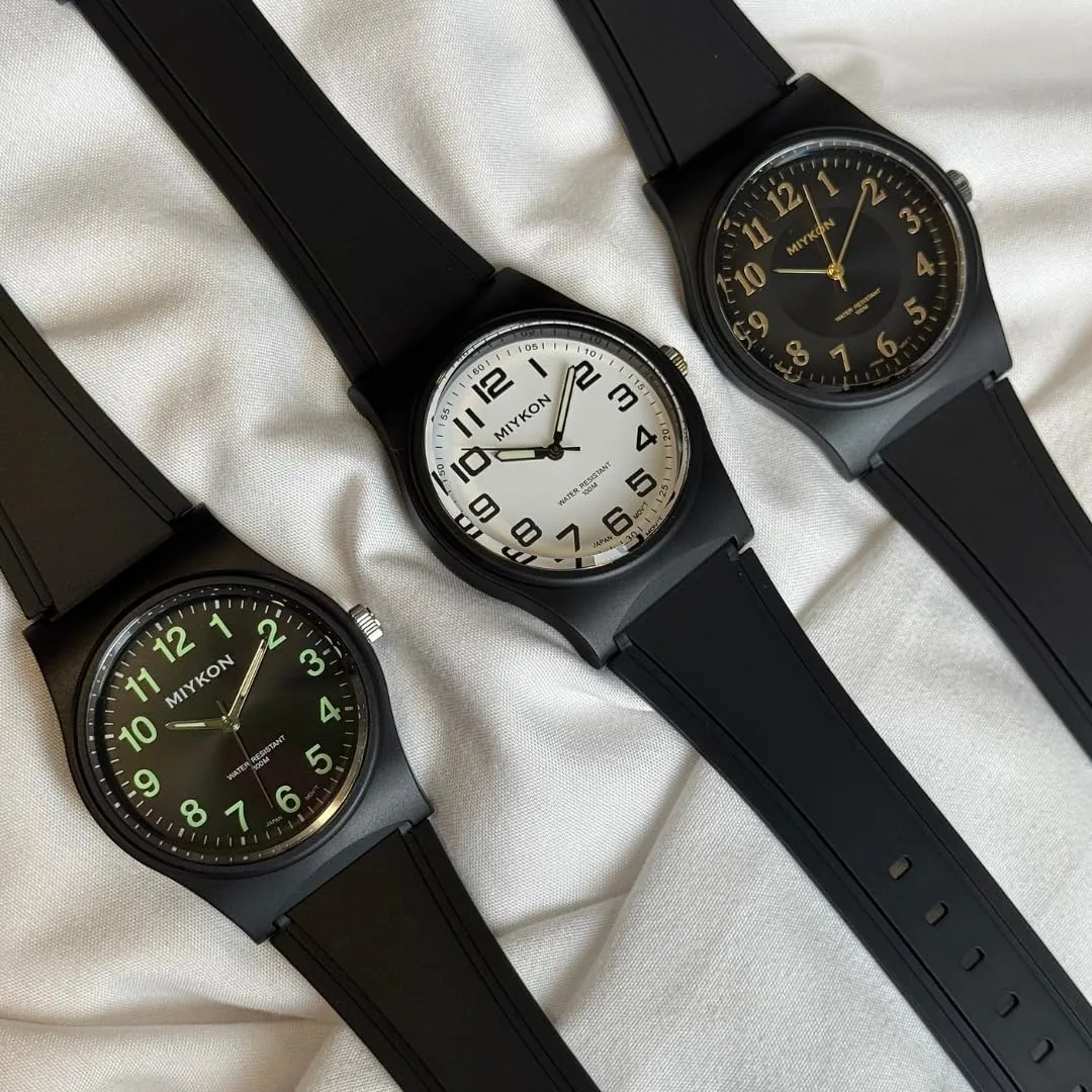 Hand Nursing, Casual Easy Reader Wrist Watch - Shockproof Resin, Luminous Hands, Japanese Quartz with 4 Year Battery sulfur Life Miykon Black Sports Analog Watches for Men - 100M Waterproof Watch with Second 