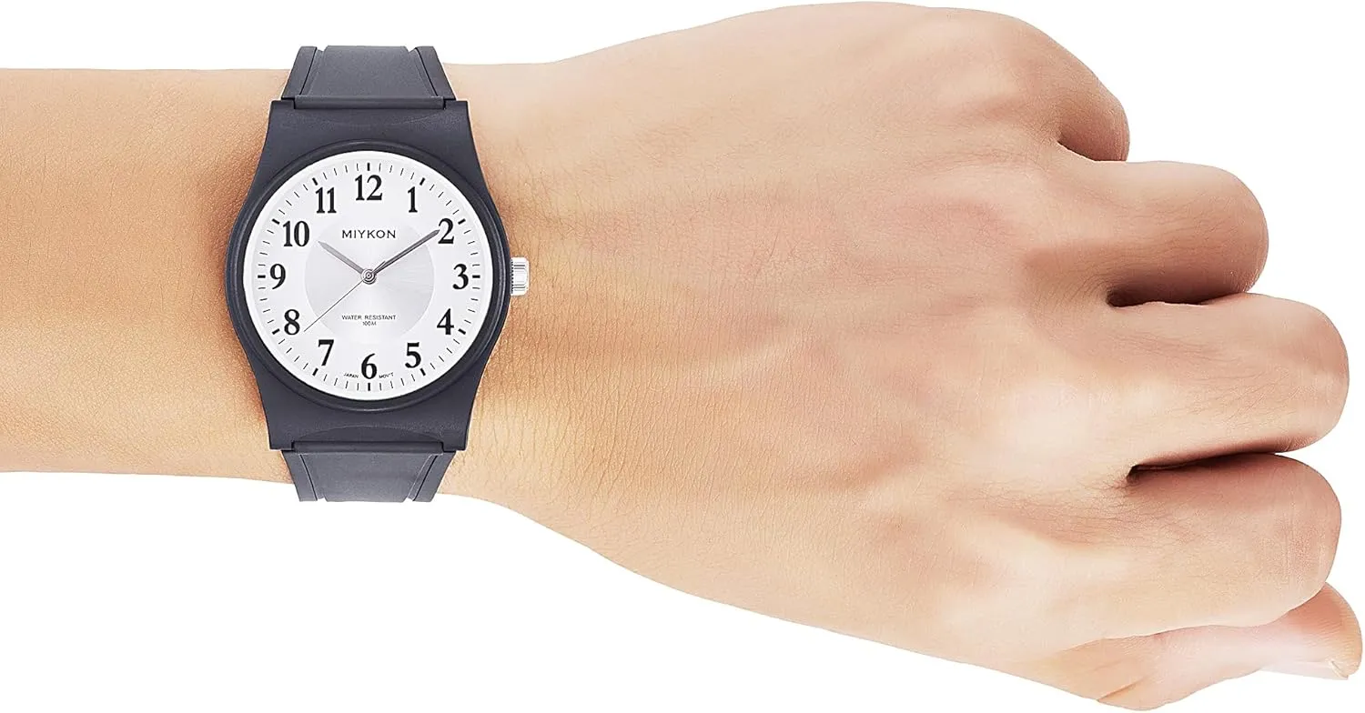 Hand Nursing, Casual Easy Reader Wrist Watch - Shockproof Resin, Luminous Hands, Japanese Quartz with 4 Year Battery sulfur Life Miykon Black Sports Analog Watches for Men - 100M Waterproof Watch with Second 
