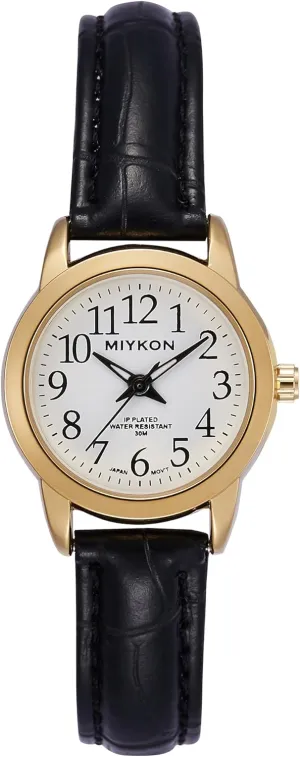 Hands and Second reptile Hand, Scratch Resist Glass, Japanese Quartz, 100ft Water Resistant Miykon Ladies Watches for Women | Dainty Small Analog Watch Women with Vegan Leather Band | Ion Polished, Luminous 