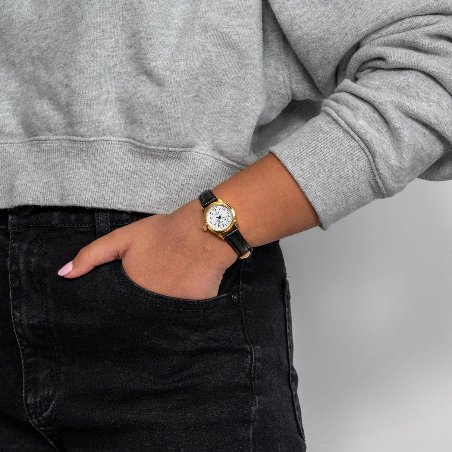 Hands and Second reptile Hand, Scratch Resist Glass, Japanese Quartz, 100ft Water Resistant Miykon Ladies Watches for Women | Dainty Small Analog Watch Women with Vegan Leather Band | Ion Polished, Luminous 