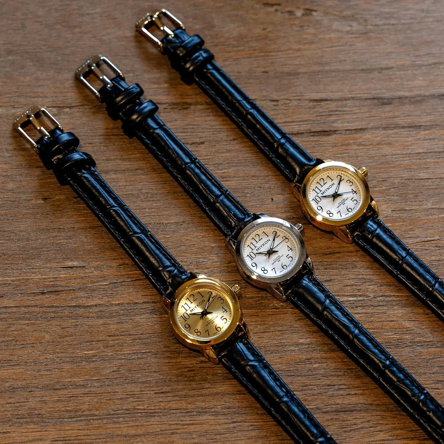 Hands and Second reptile Hand, Scratch Resist Glass, Japanese Quartz, 100ft Water Resistant Miykon Ladies Watches for Women | Dainty Small Analog Watch Women with Vegan Leather Band | Ion Polished, Luminous 