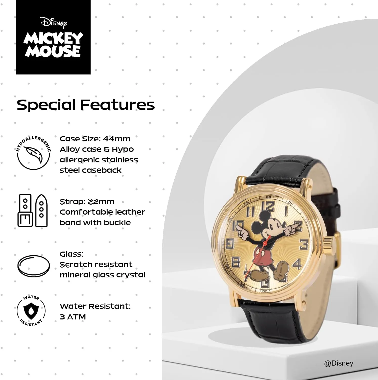 Hands Watch for independent parliament hart whittle Men DISNEY Mickey Mouse Articulating 