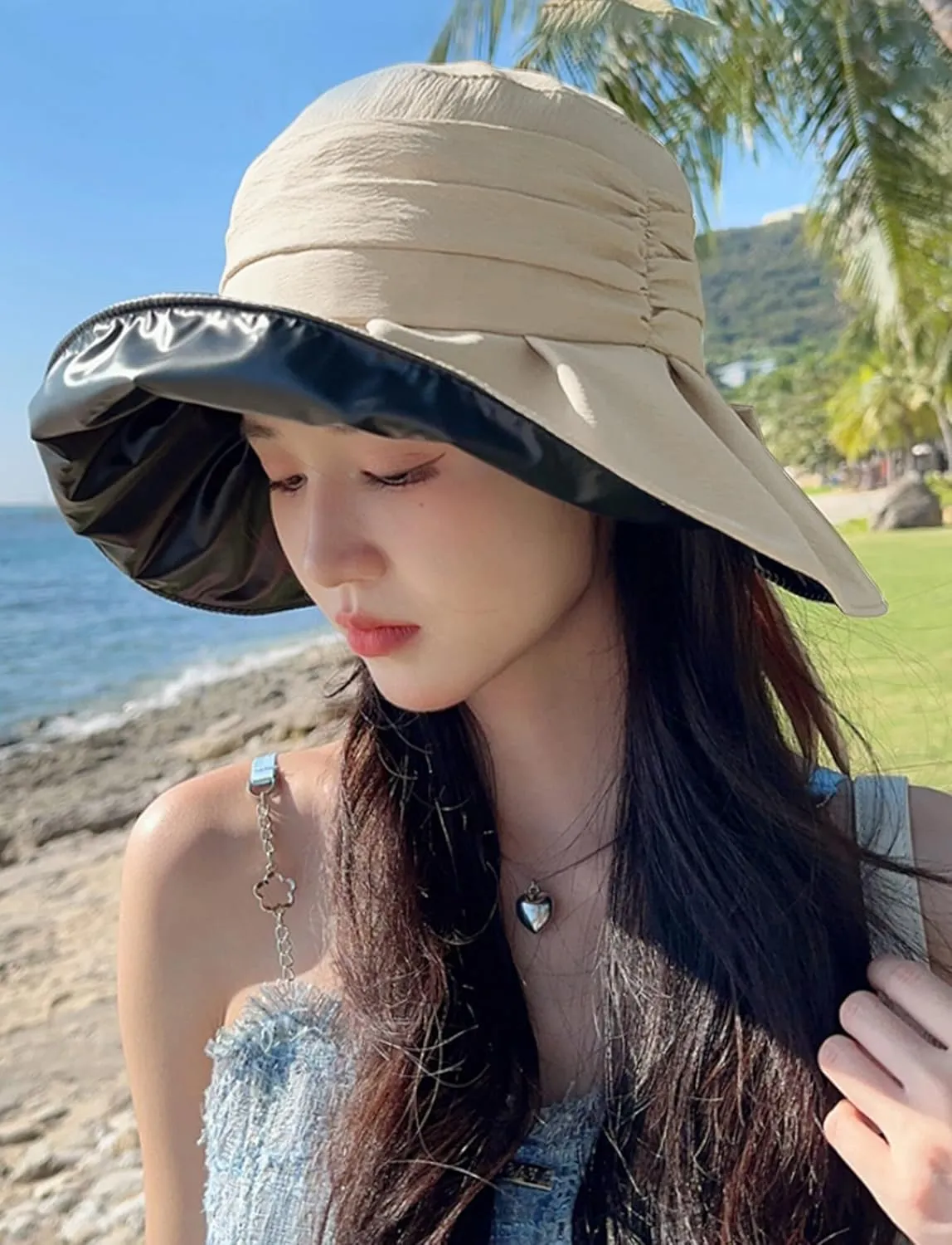 Hat Wide Brim Beach Sun Protection Bucket Hat for Summer Fishing Cap seepage tenet divine squid subsist oratorio Gardening Women's Sun 