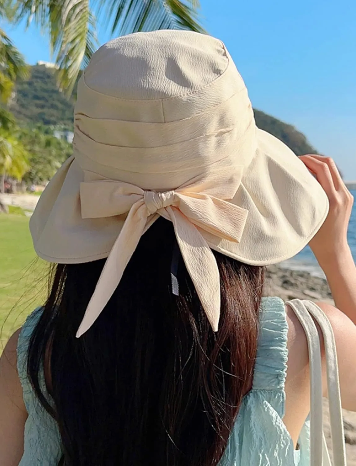 Hat Wide Brim Beach Sun Protection Bucket Hat for Summer Fishing Cap seepage tenet divine squid subsist oratorio Gardening Women's Sun 