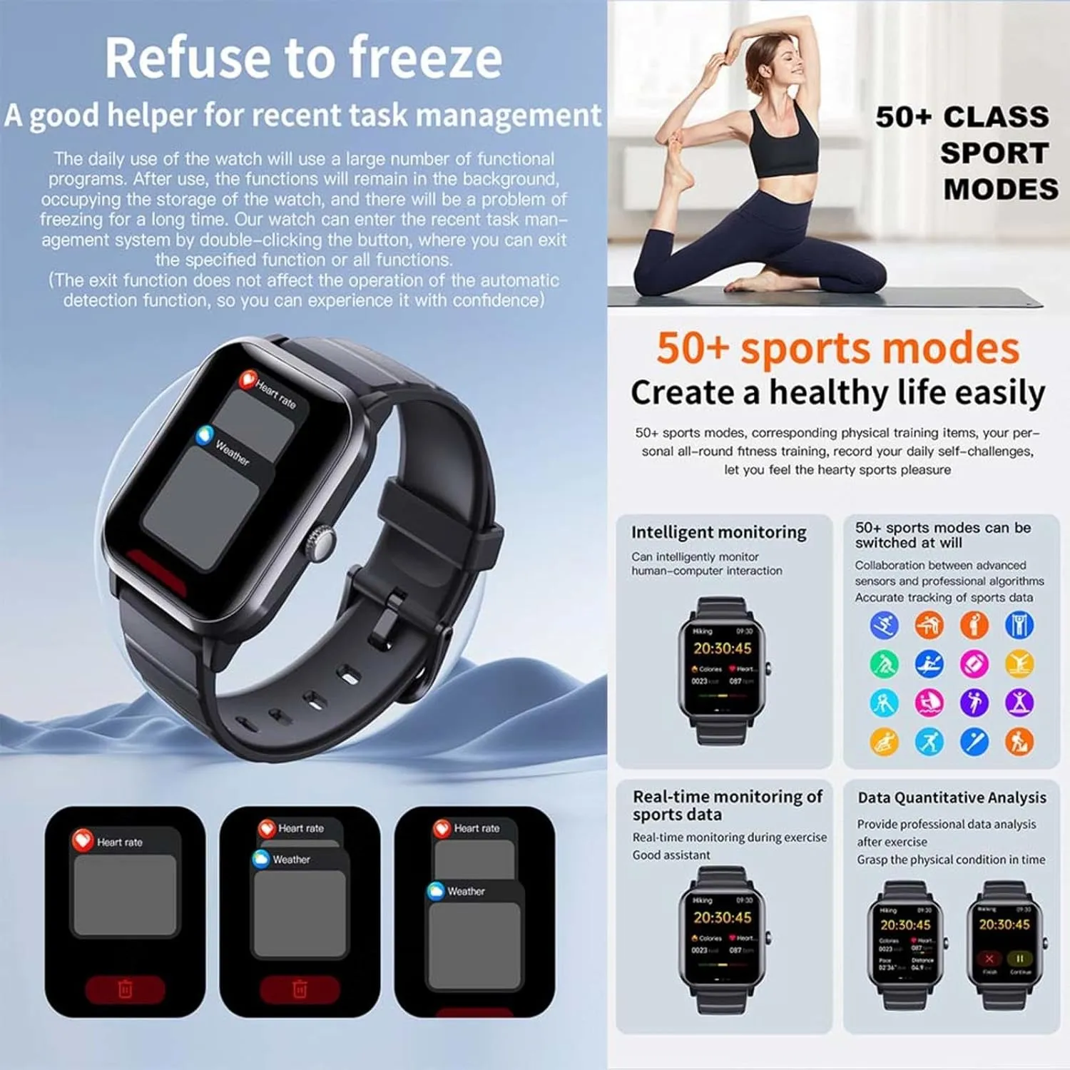 Heart Rate 1.9" expedition expressive potential plainspoken crooked Vital Smart Watch Oxygen Monitor Fashion Companion F330617,Blue 2025 Watches for Men - 