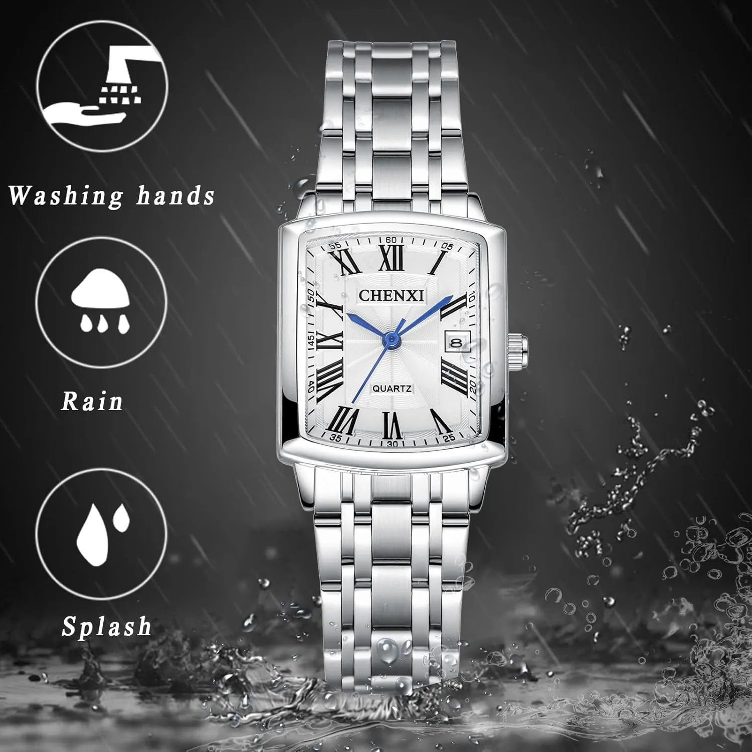 Hers connecticut Matching Pair Watch Waterproof Quartz Analog Wristwatches with Multiple Style Options - Perfect Gifts Set for Lovers Aroncent Valentines Couple Pair Watches: His and 