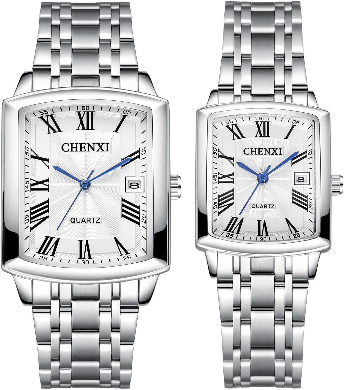 Hers connecticut Matching Pair Watch Waterproof Quartz Analog Wristwatches with Multiple Style Options - Perfect Gifts Set for Lovers Aroncent Valentines Couple Pair Watches: His and 