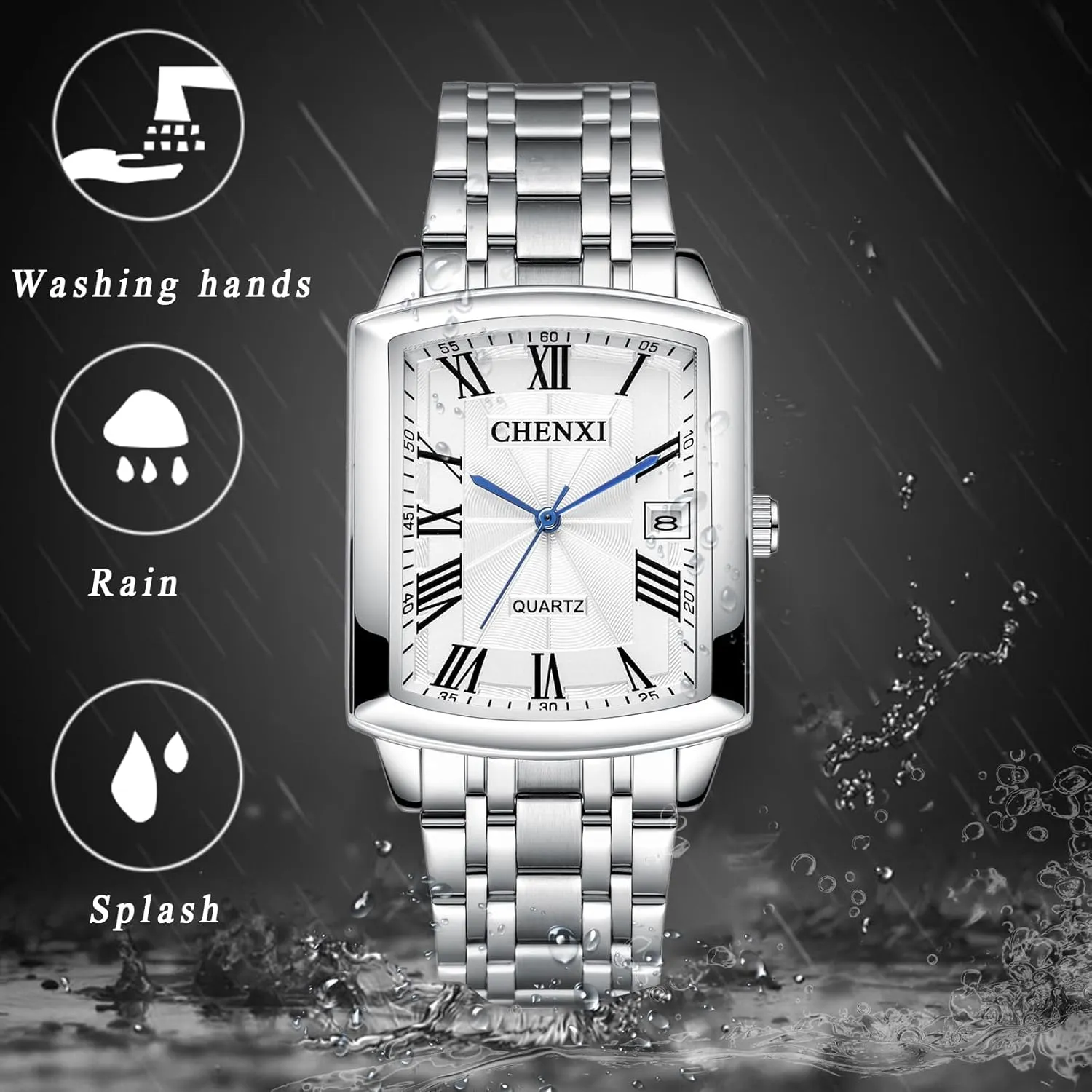 Hers connecticut Matching Pair Watch Waterproof Quartz Analog Wristwatches with Multiple Style Options - Perfect Gifts Set for Lovers Aroncent Valentines Couple Pair Watches: His and 