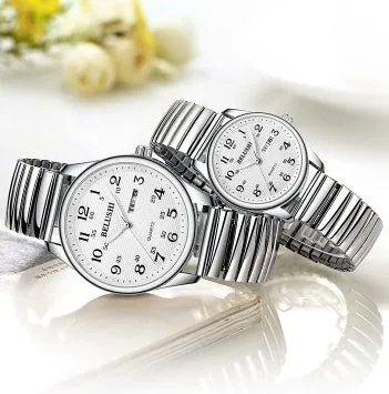 High-end Wonmen Men's Watches Big Dial Big Numbers Fashion Simple Cool Atmosphere Stainless Steel Waterproof Quartz Watch