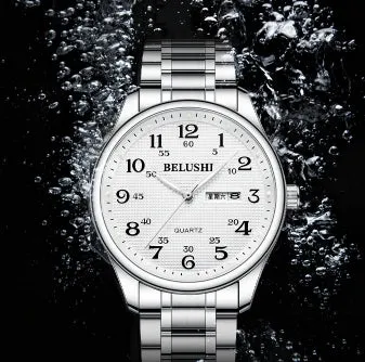 High-end Wonmen Men's Watches Big Dial Big Numbers Fashion Simple Cool Atmosphere Stainless Steel Waterproof Quartz Watch