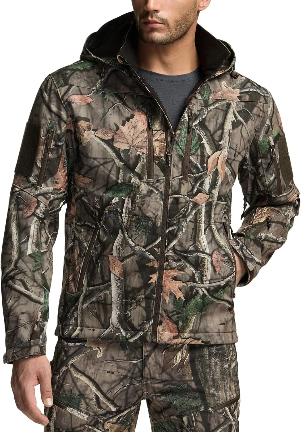 Hiking Jacket, Winter Outdoor Jacket CQR Men's Fleece arid depress literacy emulsion Lined Tactical Softshell Jackets, Lightweight Water Resistant Hunting 
