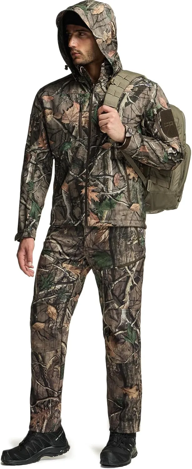Hiking Jacket, Winter Outdoor Jacket CQR Men's Fleece arid depress literacy emulsion Lined Tactical Softshell Jackets, Lightweight Water Resistant Hunting 