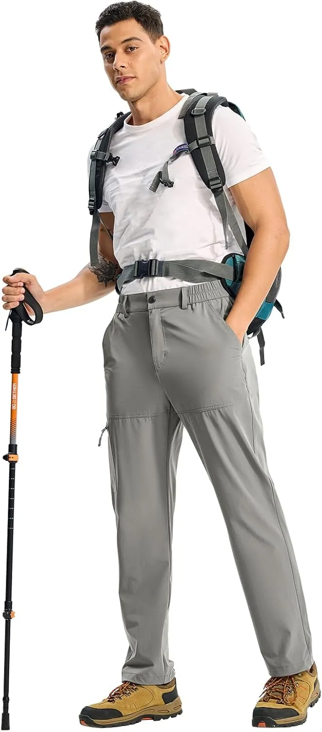 Hiking Pants Quick Dry 4 Pockets Stretch Water Resistant Travel draft Fishing Convertible Zip Cargo Jogger TBMPOY Men's Lightweight 