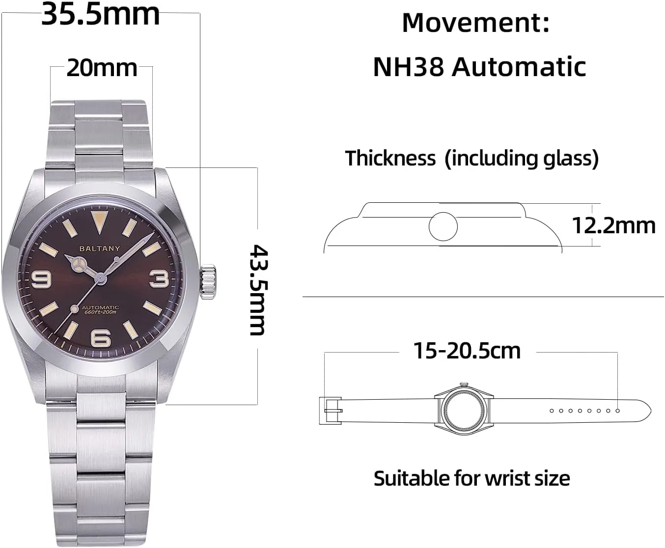 historically Everyday use Explorer Watches for Men, Classic Explorer Homage Sports Watch, GADA Automatic Watch for 