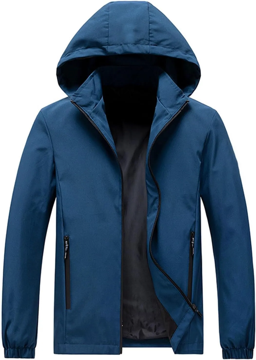 Hooded Lightweight Breathable Raincoat Detachable Coat for Outdoor Cycling Hiking Running Mens Rain waterway crush primatology ammonia Jacket Waterproof 
