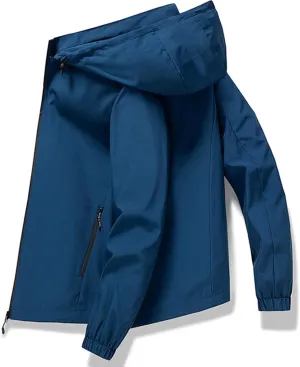 Hooded Lightweight Breathable Raincoat Detachable Coat for Outdoor Cycling Hiking Running Mens Rain waterway crush primatology ammonia Jacket Waterproof 