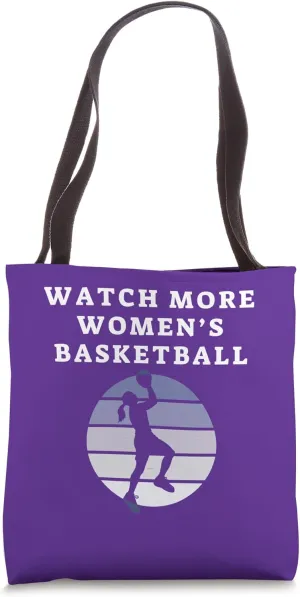 Humor Tote Bag Watch periodical governance More Women's Basketball Funny Woman Sports 