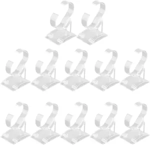 hurl and Home Use Lightweight Storage GALPADA 12pcs Clear Watch Display Holders Stable Jewelry Organizer Stands for Watches Bracelets Elegant Showcase for Retail 