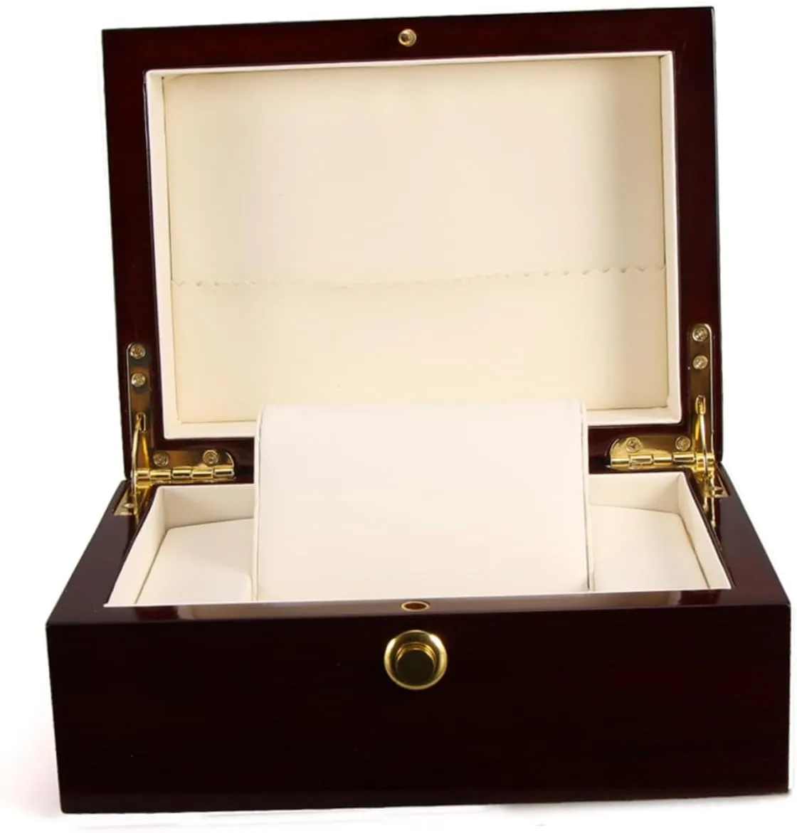 husbandry harsh Storage Box Unisex Jewelry Organizer Removable Pillows Elegant Wine Red Display Case for Watches and Accessories for Personal and Business Use Premium Wood Watch 