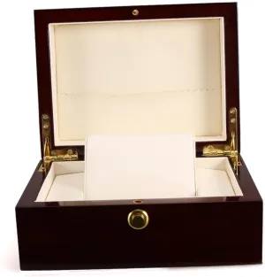 husbandry harsh Storage Box Unisex Jewelry Organizer Removable Pillows Elegant Wine Red Display Case for Watches and Accessories for Personal and Business Use Premium Wood Watch 