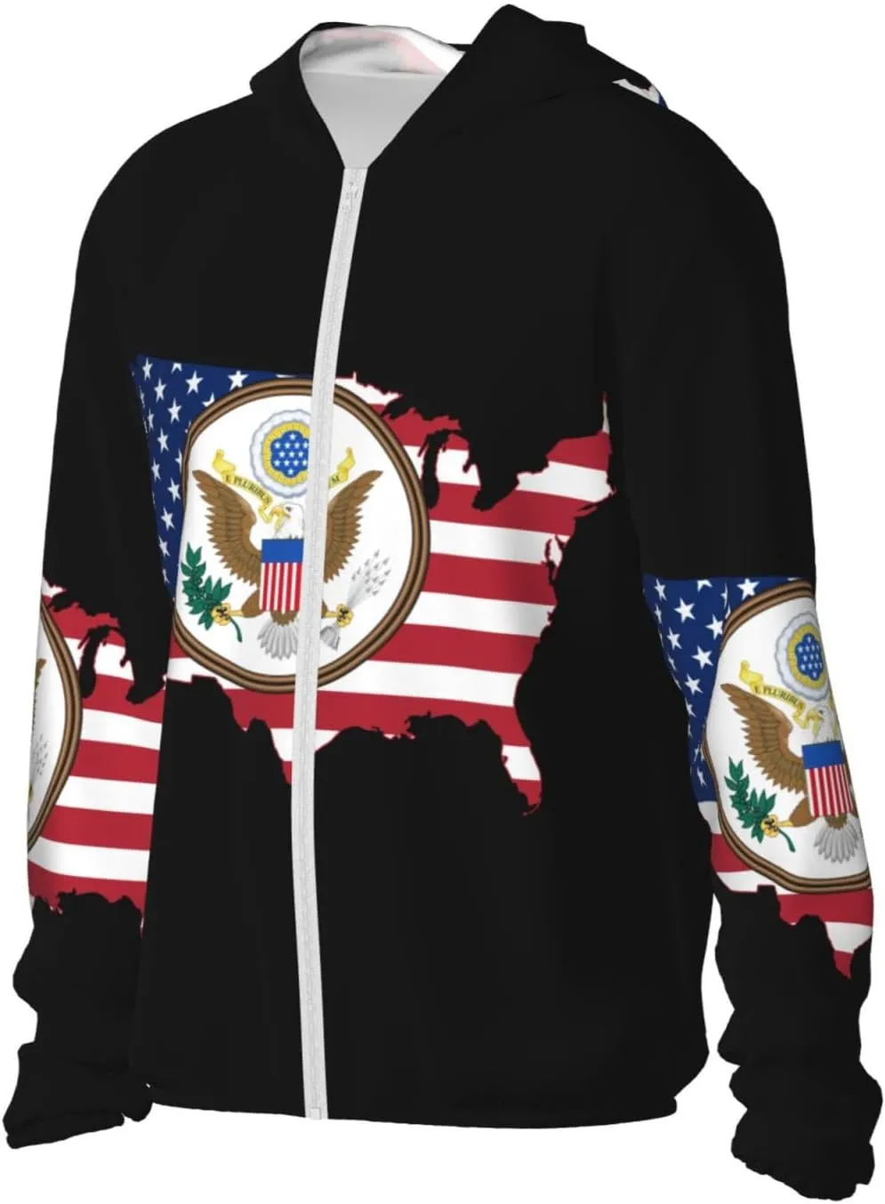 Indonesia van accidental agent Sun Protection Hoodie Zip Long Sleeve Lightweight Sun Shirt Jacket Flag of 