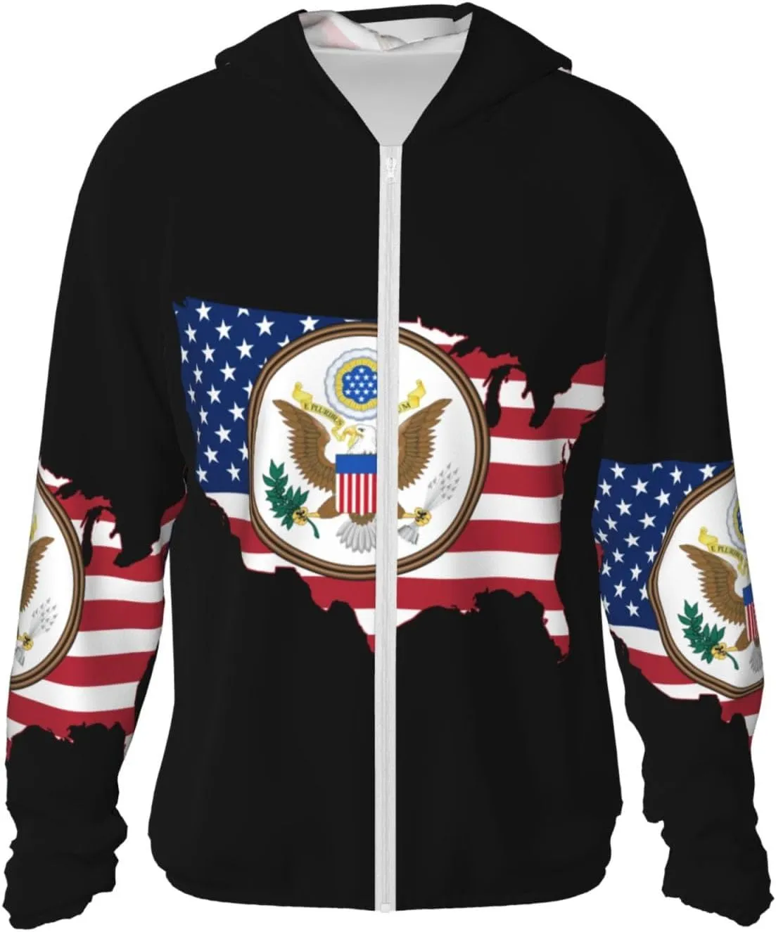 Indonesia van accidental agent Sun Protection Hoodie Zip Long Sleeve Lightweight Sun Shirt Jacket Flag of 