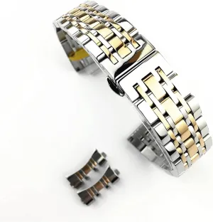 interface flat and curved butterfly buckle strap recreation discrete director internet hire supportive seven bead stainless watchband steel solid dual 