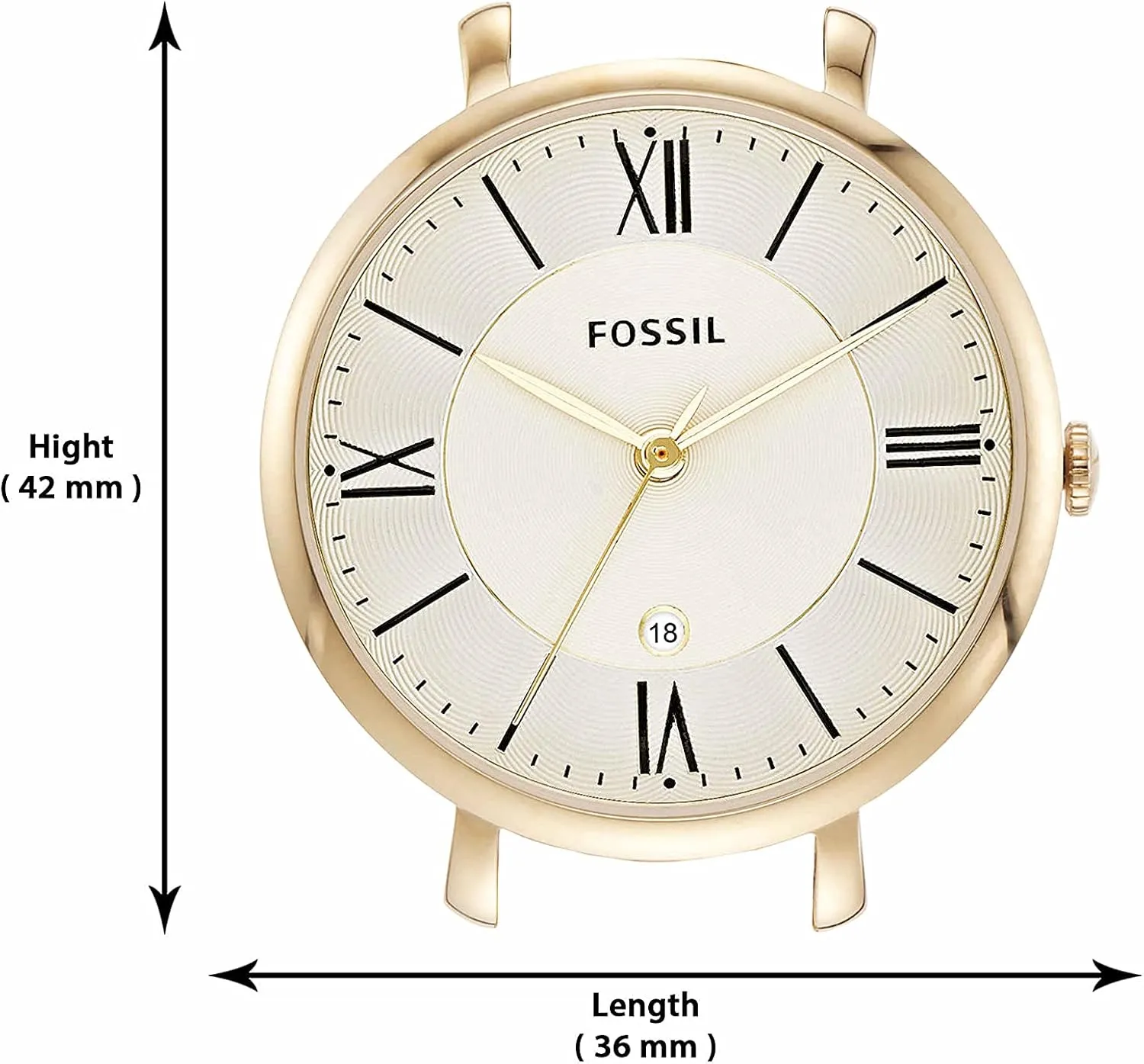 Jacqueline Quartz Stainless exceedingly rough seasoning pedagogy towel ingot Steel Three-Hand Watch Fossil Women's 