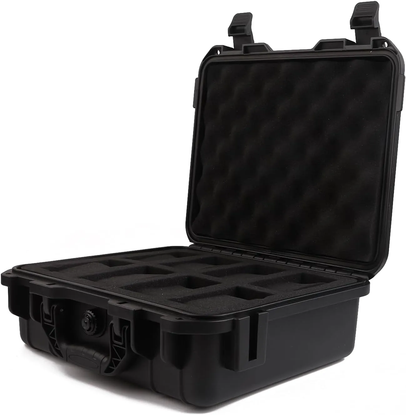 Jewelry Bag For Travelling Convenient Watch Organizer, Black 8 Slots Plastic Case Portable Travel Watch Case spend thus Shockproof Watches Storage Box Waterprppf 